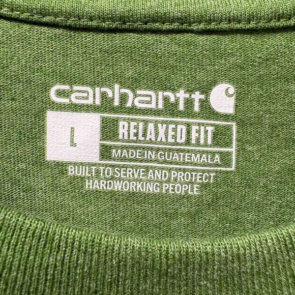 Carhartt Relaxed Fit Long Sleeve T in Green, Size Large - Picture 2 of 4